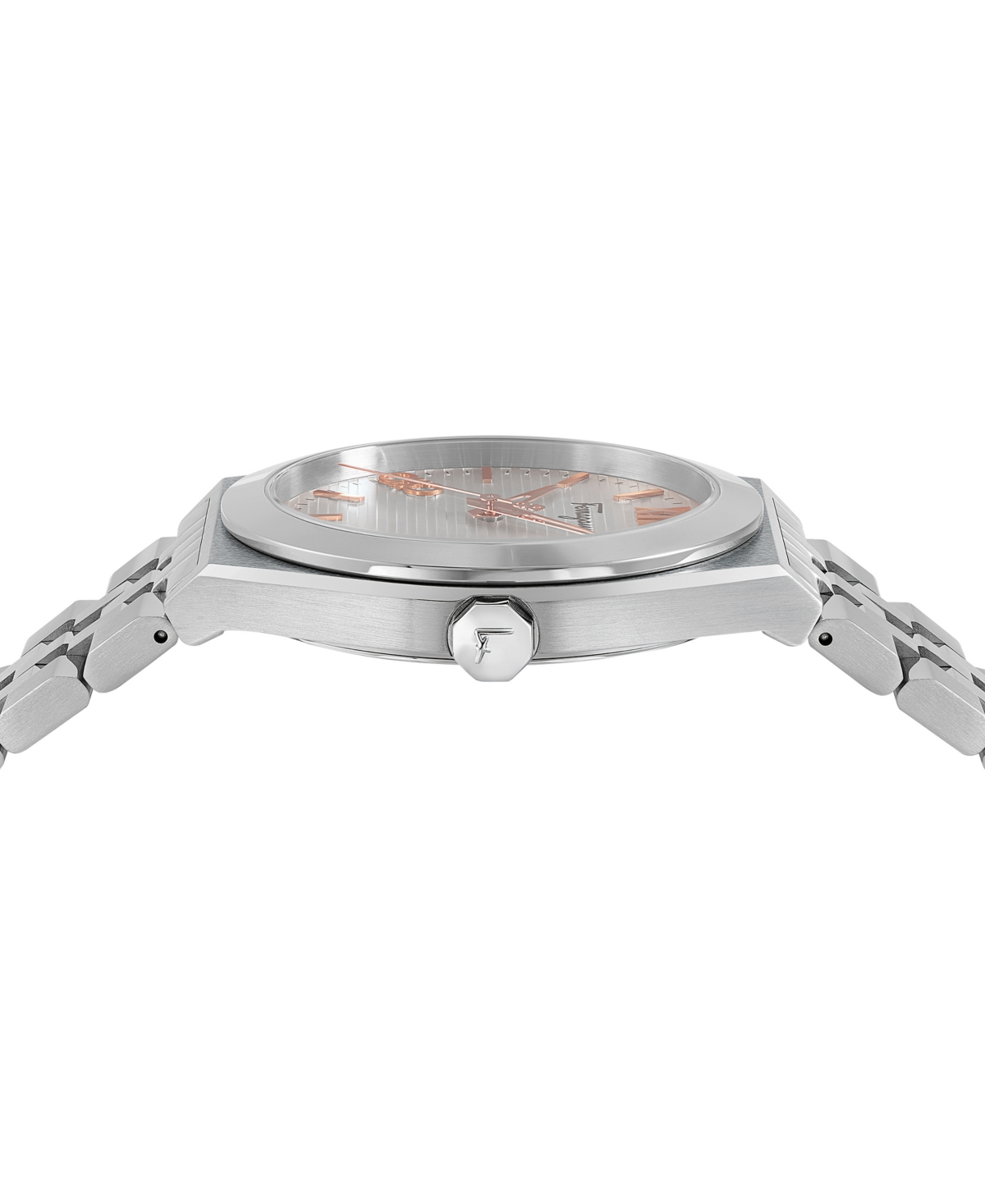 Shop Ferragamo Salvatore  Men's Swiss Vega Stainless Steel Bracelet Watch 40mm