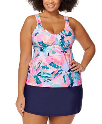 Raisins Curve Trendy Plus Size Miami Nights Rimini Tankini Matching ...