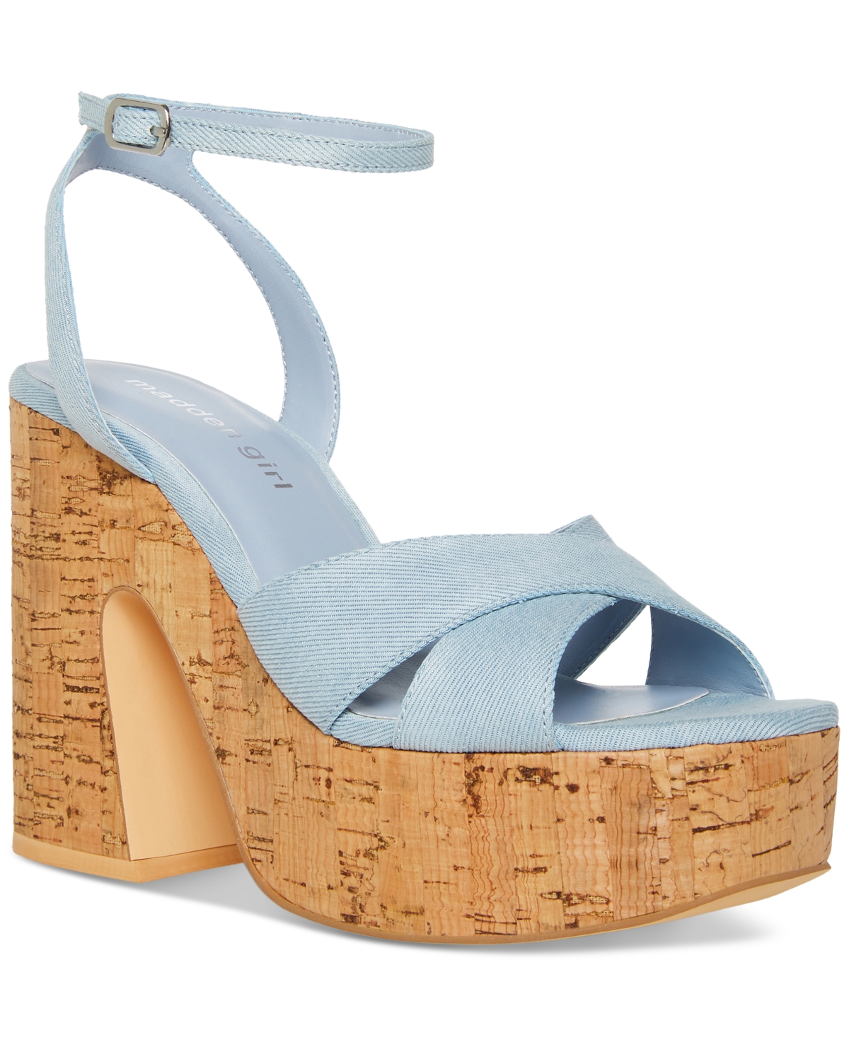 Madden Girl Rio Ankle-Strap Crisscross Platform Sandals