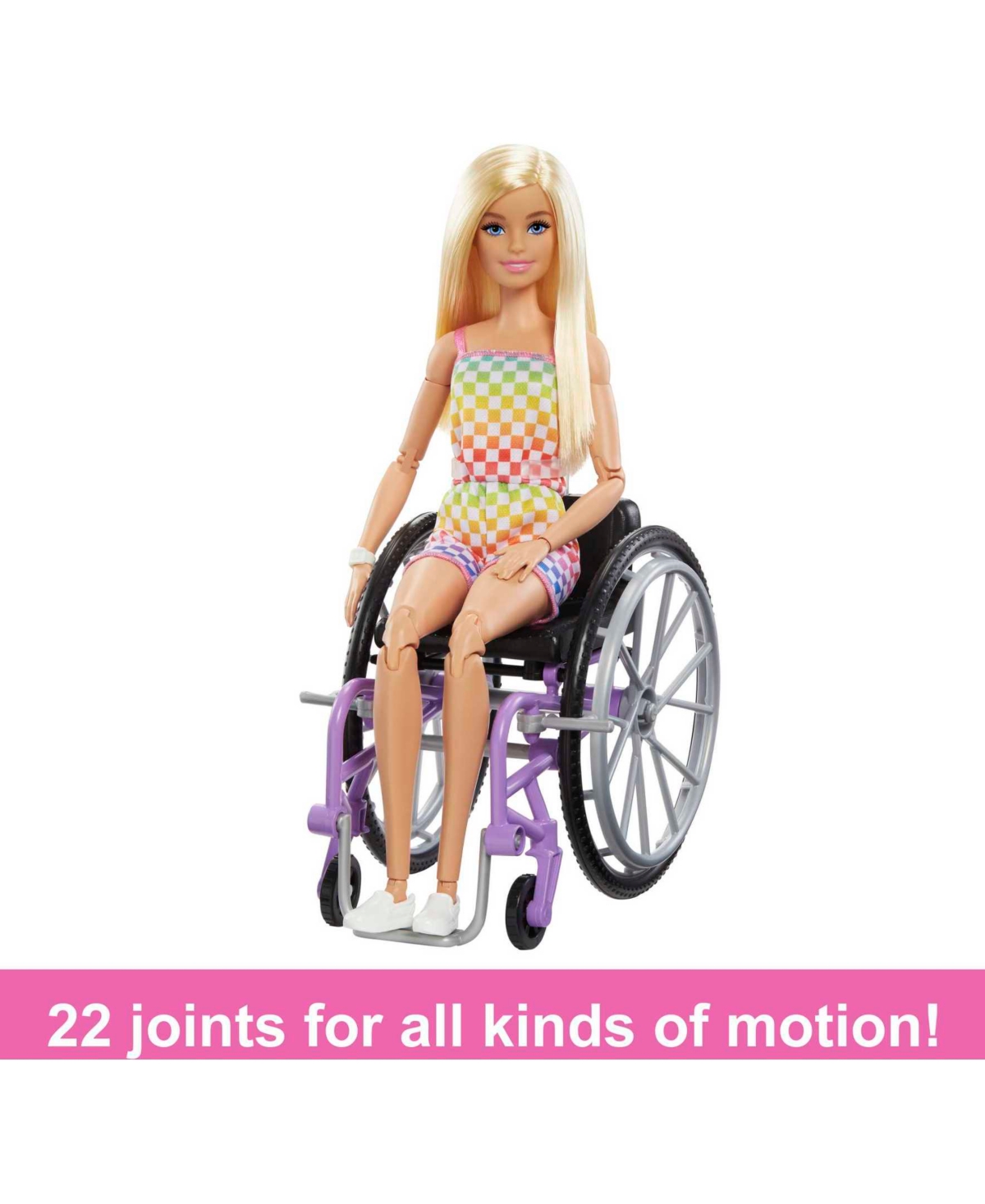 Shop Barbie Fashionistas Doll With Wheelchair And Ramp And Blonde Hair In Multi-color