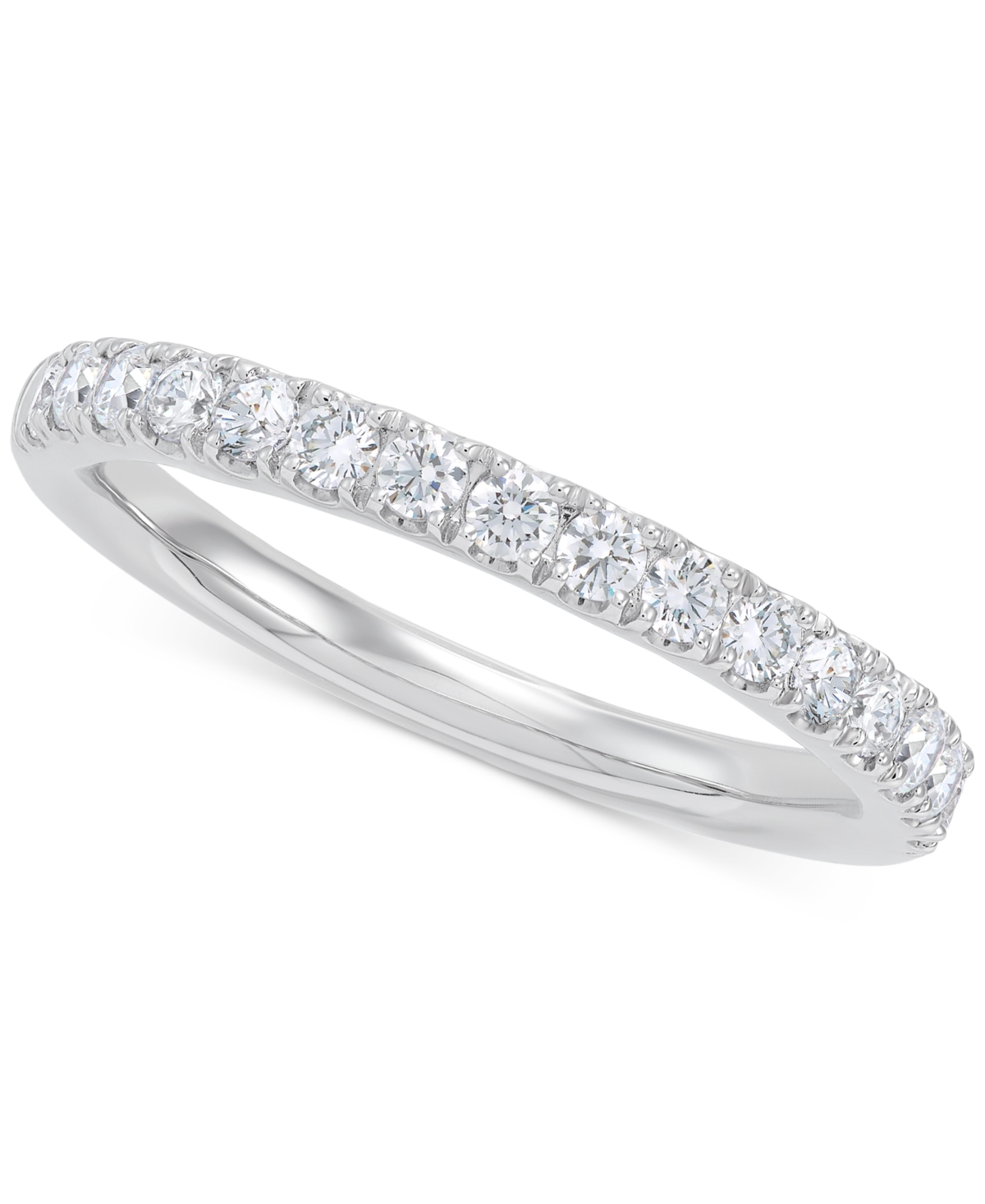 Shop Grown With Love Igi Certified Lab Grown Diamond Band (1/2 Ct. T.w.) In 14k White Gold