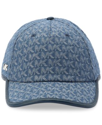 ? MICHAEL Michael Kors All Over Logo Baseball Hat Embroidered Baseball Hat in BLACK - Sale | Michael Kors [US] main image 2