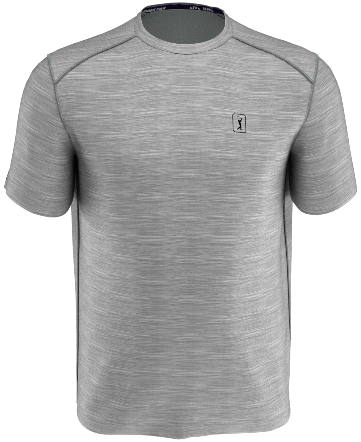 Pga Tour Men's Heathered Short Sleeve Crew Neck Knit Jersey T-Shirt