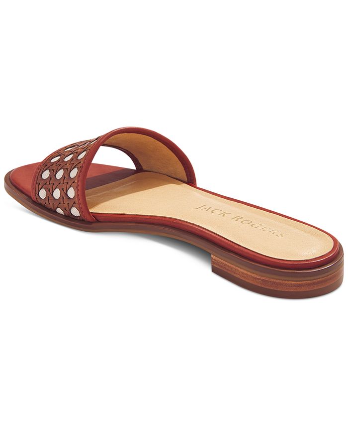 Jack Rogers Women's Merrain Caning Slip-On Slide Sandals - Macy's