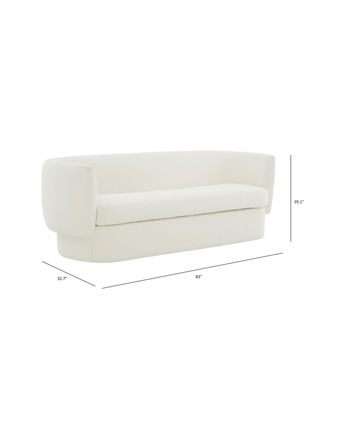Mariano Boucle Curved Sofa