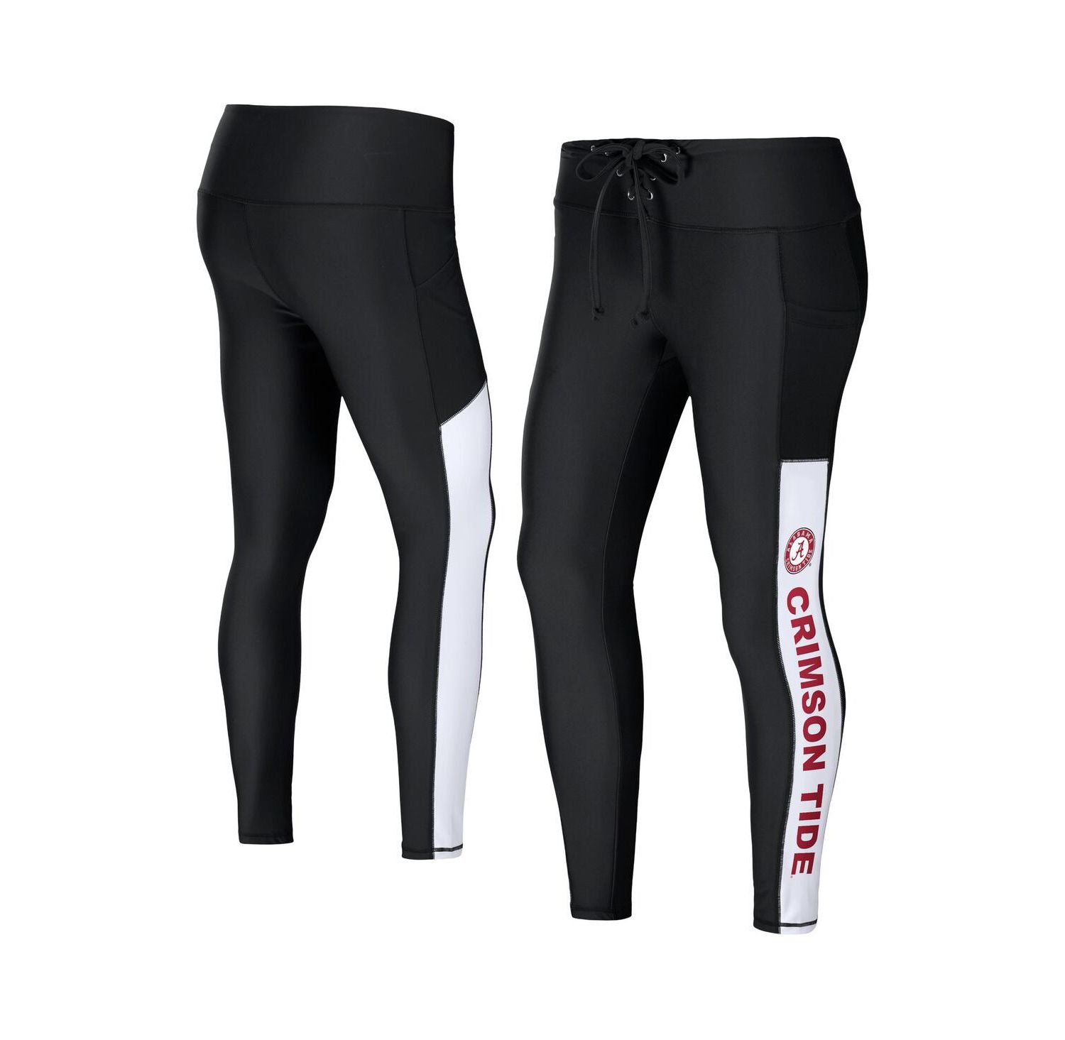Women's Black Alabama Crimson Tide Rib Knit Leggings