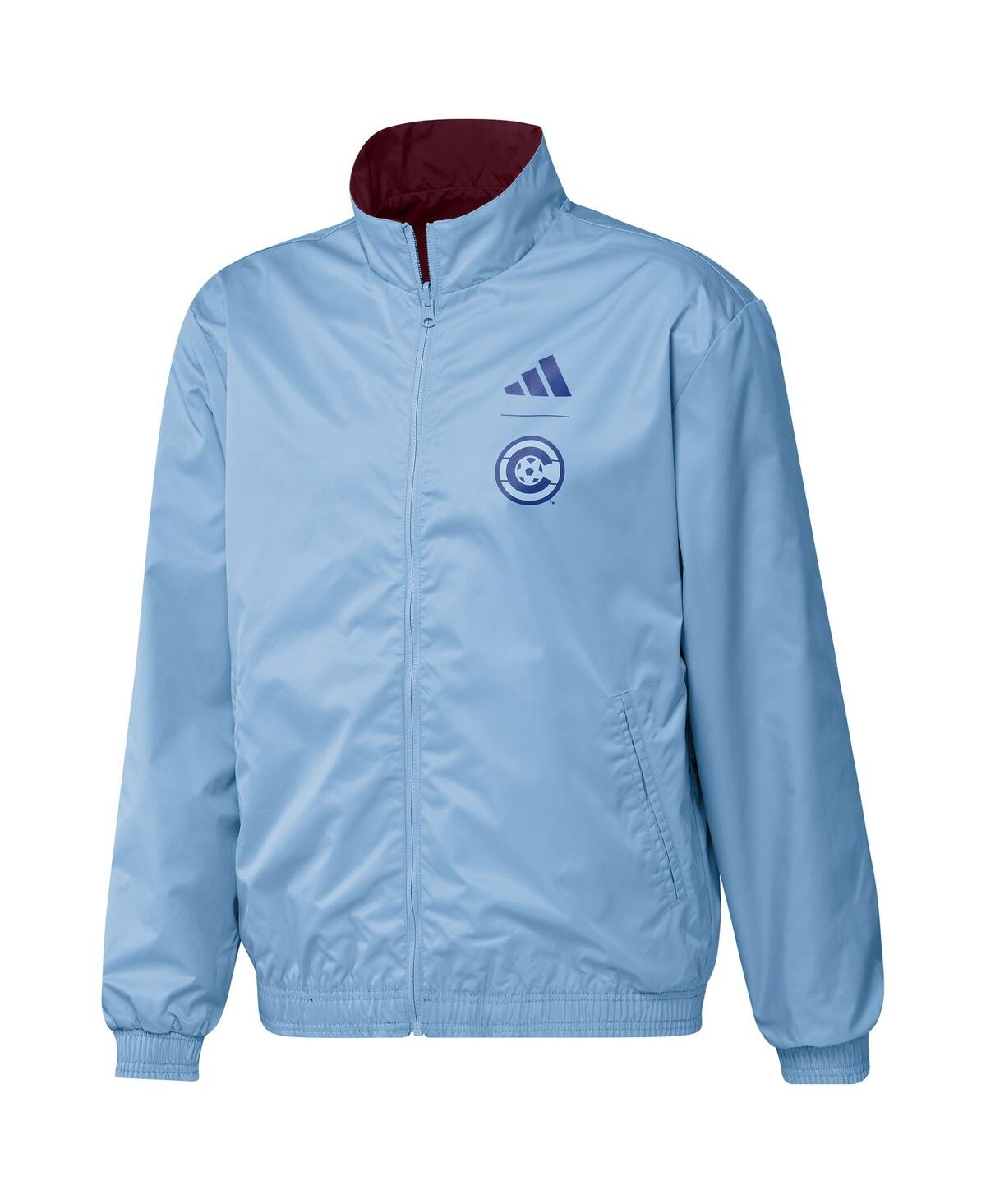 Shop Adidas Originals Men's Adidas Burgundy, Light Blue Colorado Rapids 2023 On-field Anthem Full-zip Reversible Team Jack In Burgundy,light Blue