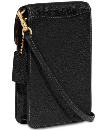 Coach phone crossbody deals in pebbled leather