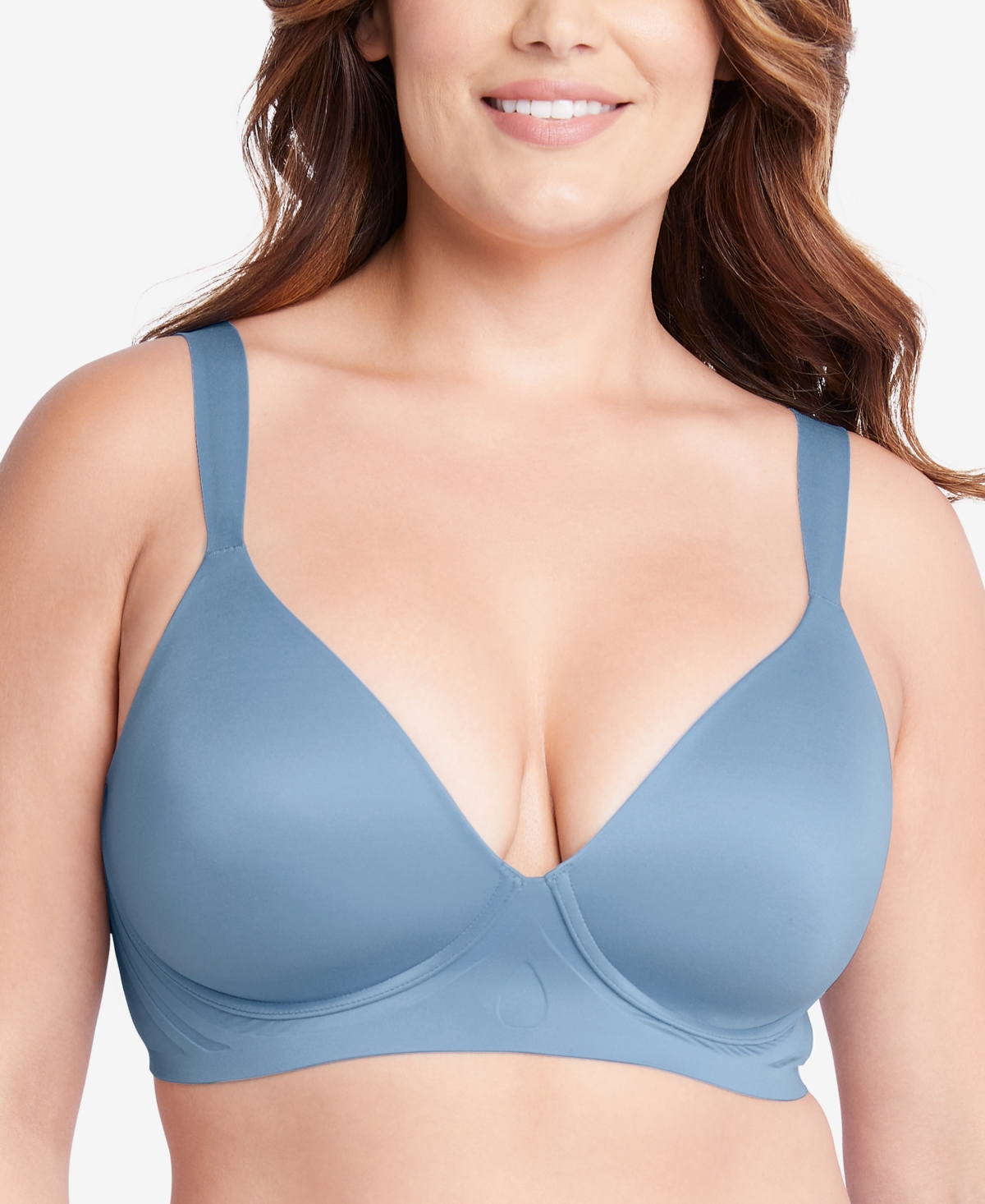 Bali Women's Comfort Revolution Ultimate Wireless Support Bra Df3462 In  Blue Sky