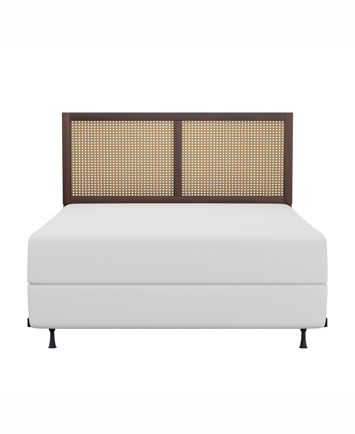 Hillsdale 50" Wood And Cane Panel Serena Furniture Full/queen Headboard With Frame In Chocolate