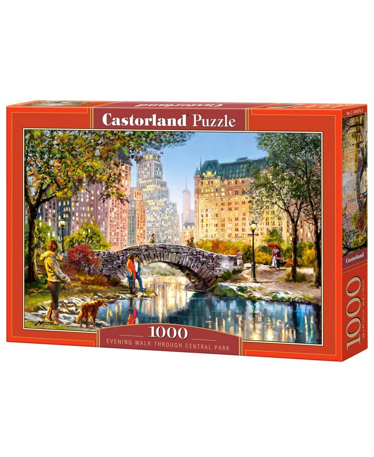 Castorland Evening Walk Through Central Park Jigsaw Puzzle Set, 1000 Piece In Multicolor