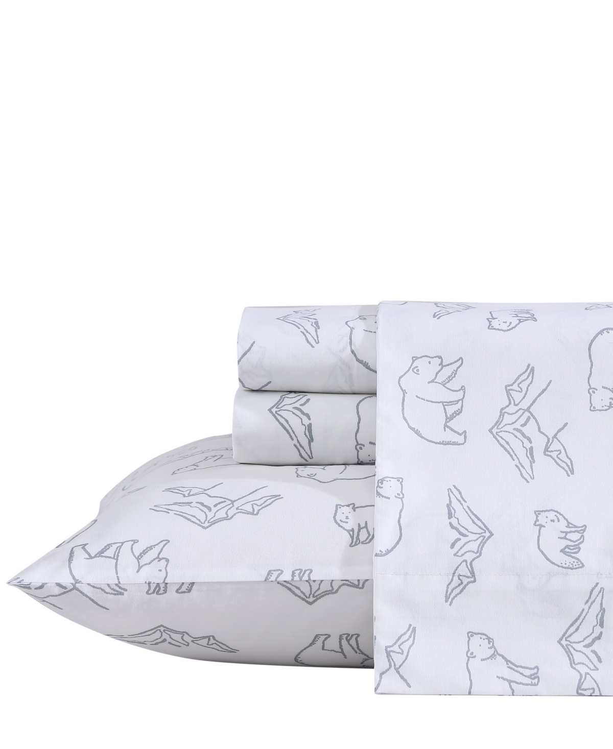 Eddie Bauer Printed 100% Cotton Percale 4-pc. Sheet Set, Queen In Smokey Bear Camp