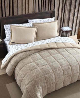 Sherwood Reversible Micro-suede Sherpa Comforter Set, Twin