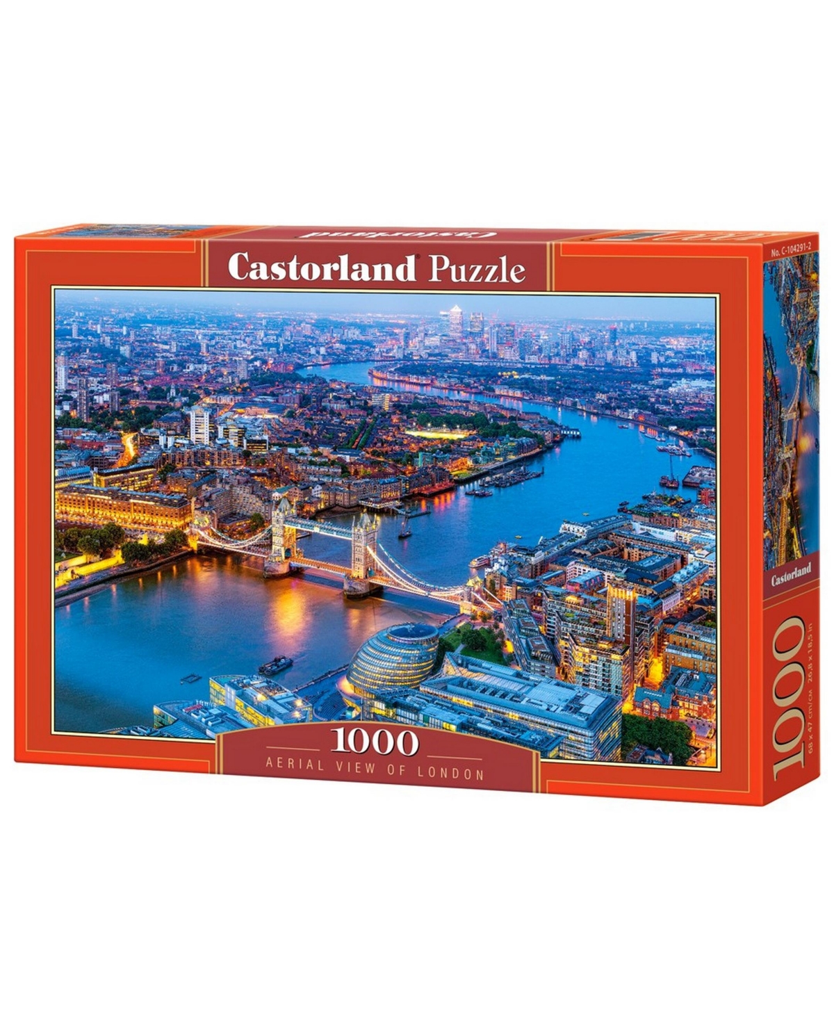 Castorland Aerial View Of London Jigsaw Puzzle Set, 1000 Piece In Multicolor