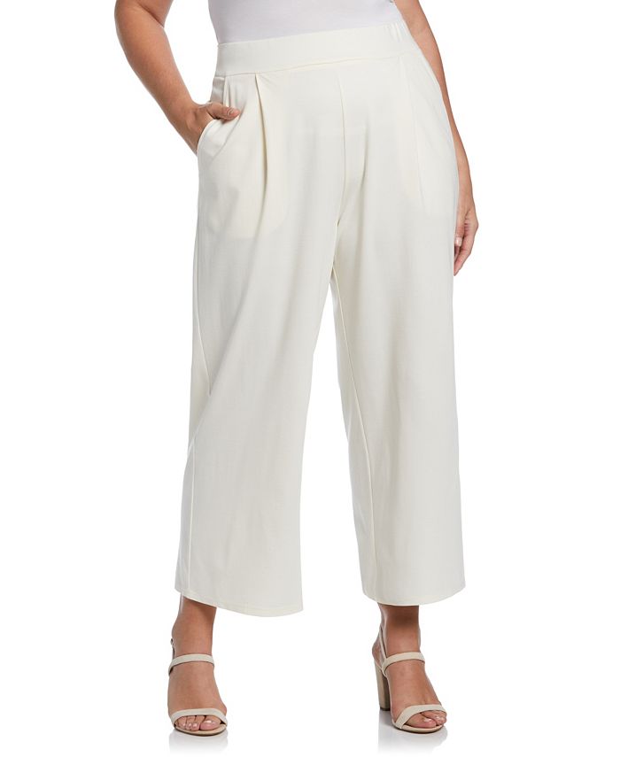 ELLA Rafaella Plus Size Ponte Knit Pull-On Crop Pants & Reviews - Pants ...