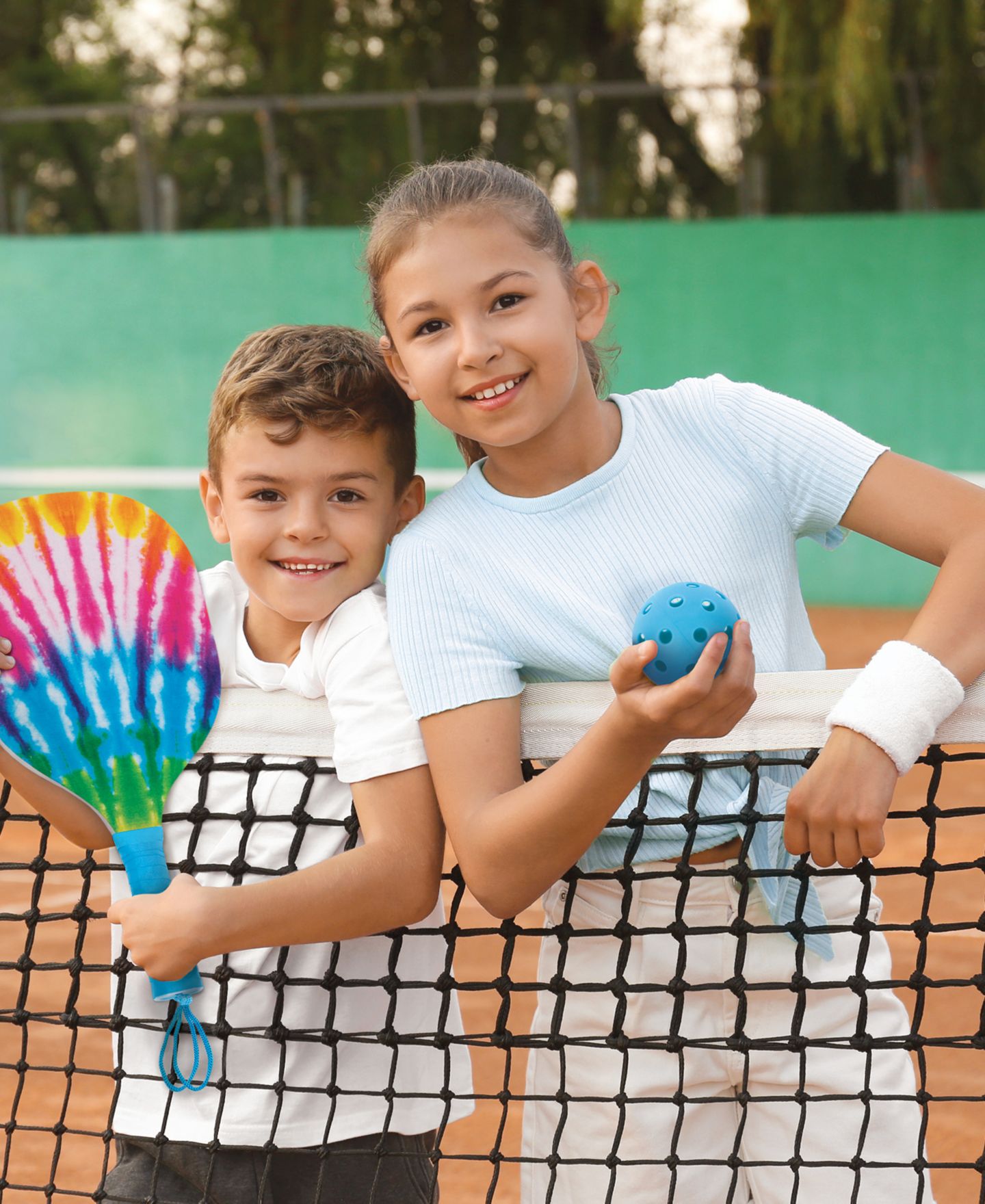 Детские игрушки 3C4G Cool 2 B Kind Tie-Dye 2-Player Pickleball Set, 6-Piece Set, Ages 8+ — фото 5