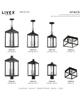 Nyack 3 Light Outdoor Post Top Lantern