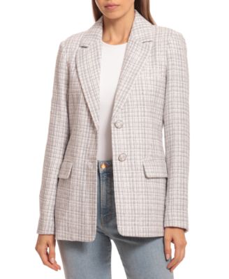 Avec Les Filles - Women's Whipstitch Tweed Blazer