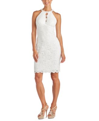 Macys nightway lace halter gown hotsell