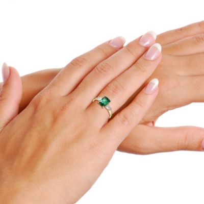 Chic Sterling Silver 14K Gold Plated Three CZ Statement Ring