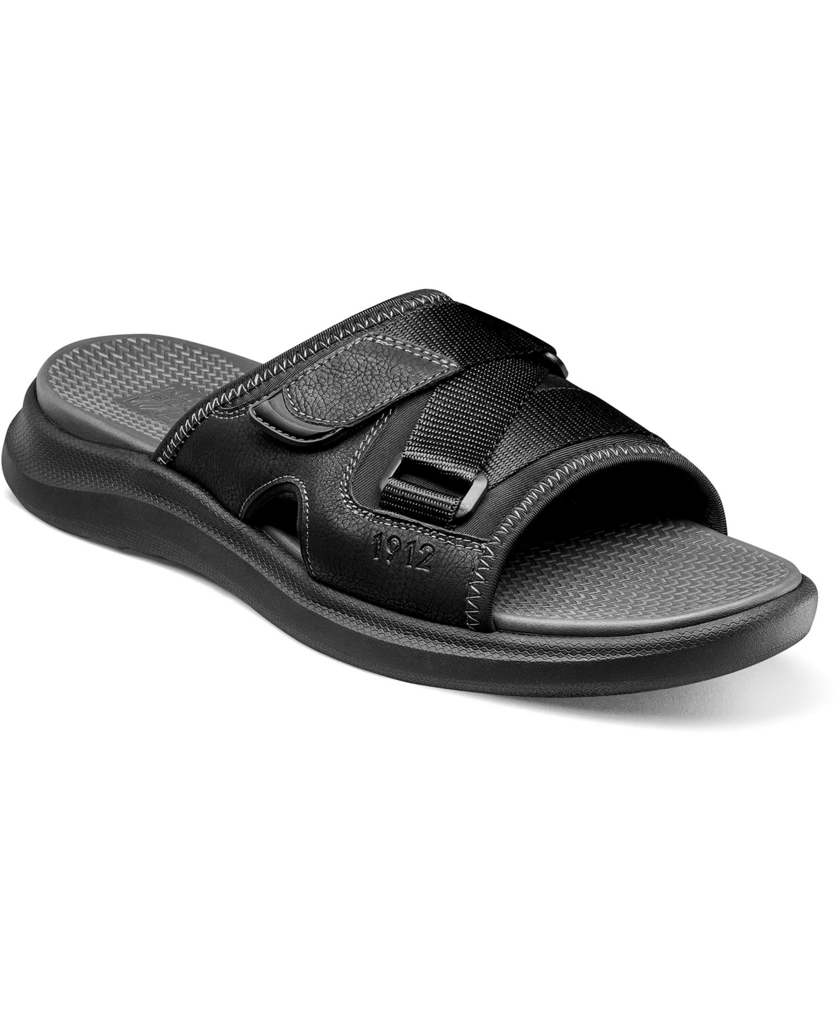 Shop Nunn Bush Men's Rio Vista Slide Sandals In Black