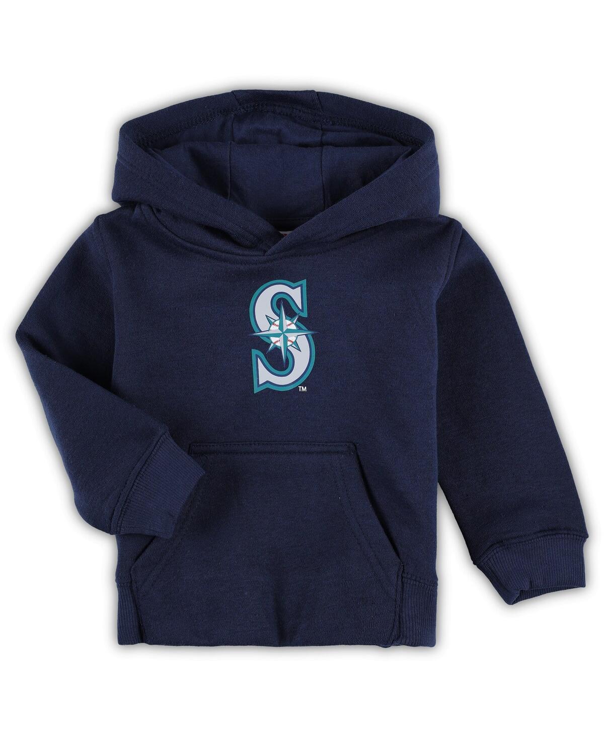 Shop Outerstuff Toddler Boys And Girls Navy Seattle Mariners Team Primary Logo Fleece Pullover Hoodie