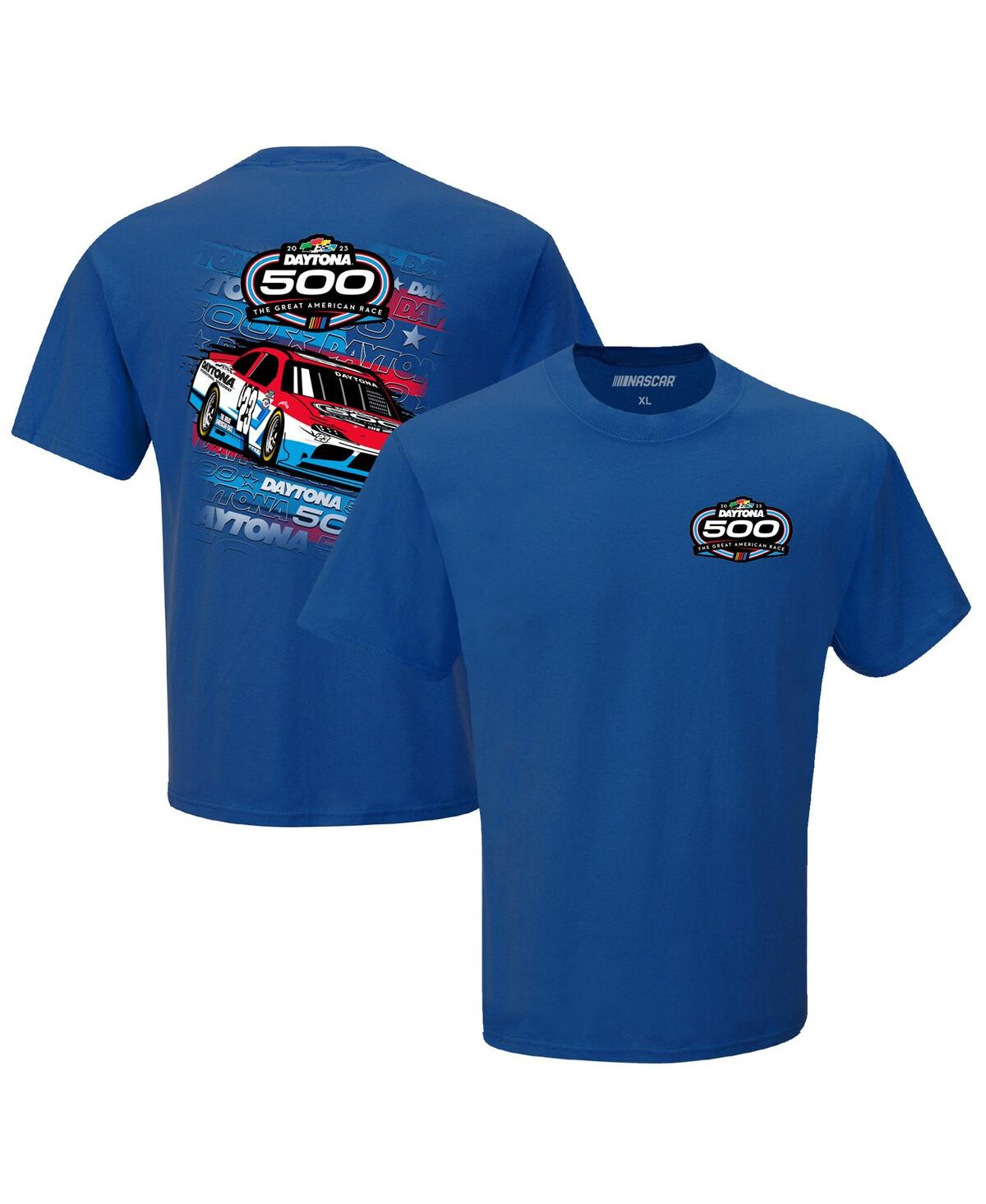 Men's Checkered Flag Sports Royal 2023 Daytona 500 Two Spot T-shirt - Royal
