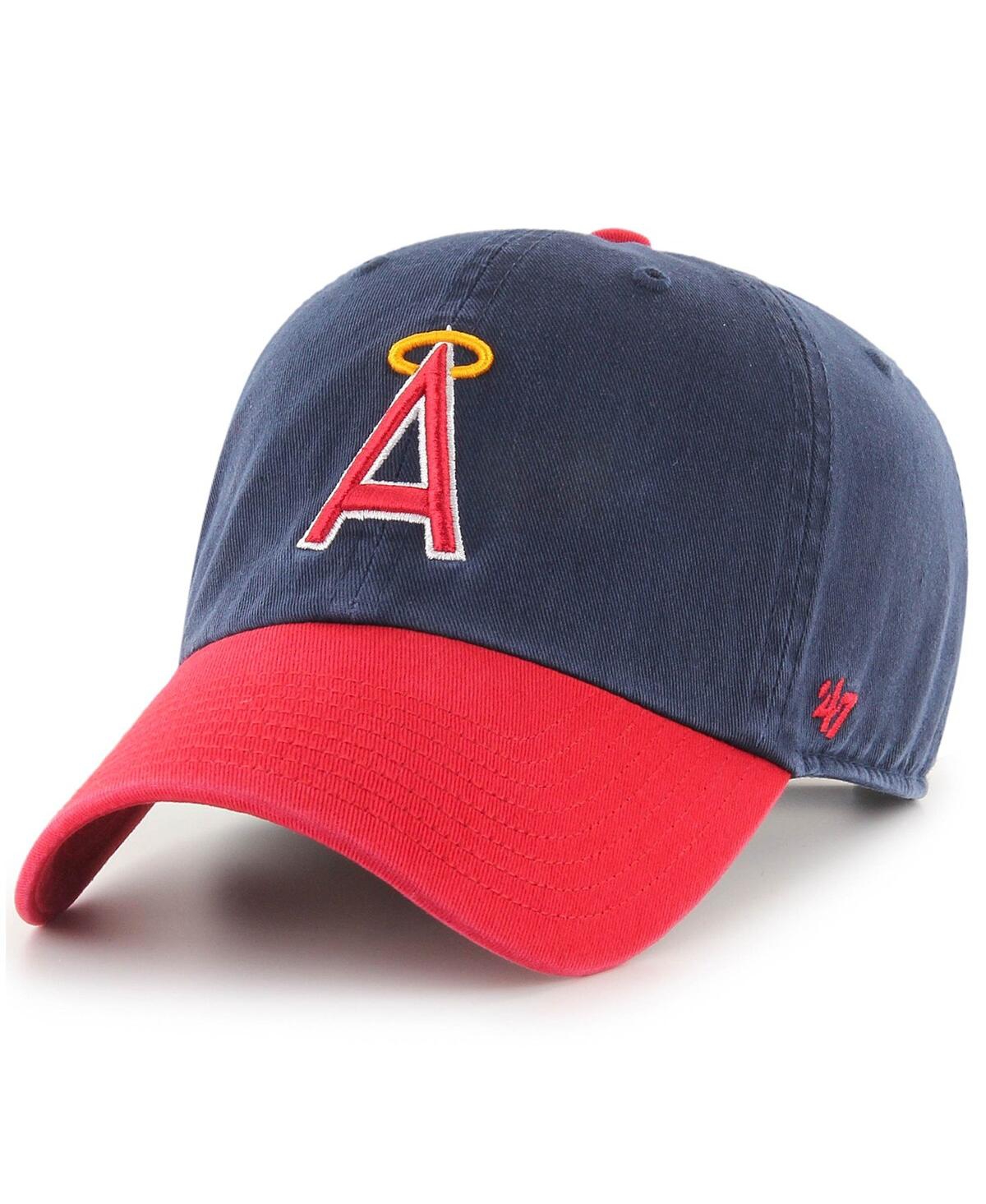 Men's '47 BrandCalifornia Angels 1997 Halo Logo Cooperstown Collection Clean Up Adjustable Hat - Navy