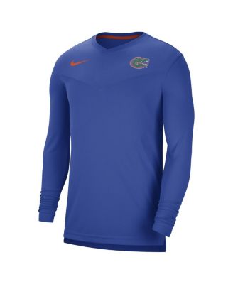 Men's Royal Florida Gators 2022 Coach Performance Long Sleeve V-Neck T-shirt