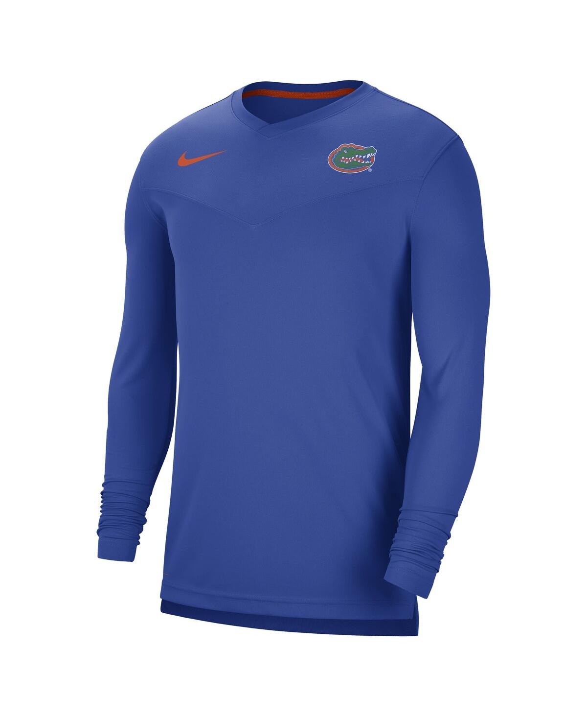 Men's NikeFlorida Gators 2022 Coach Performance Long Sleeve V-Neck T-shirt - Royal
