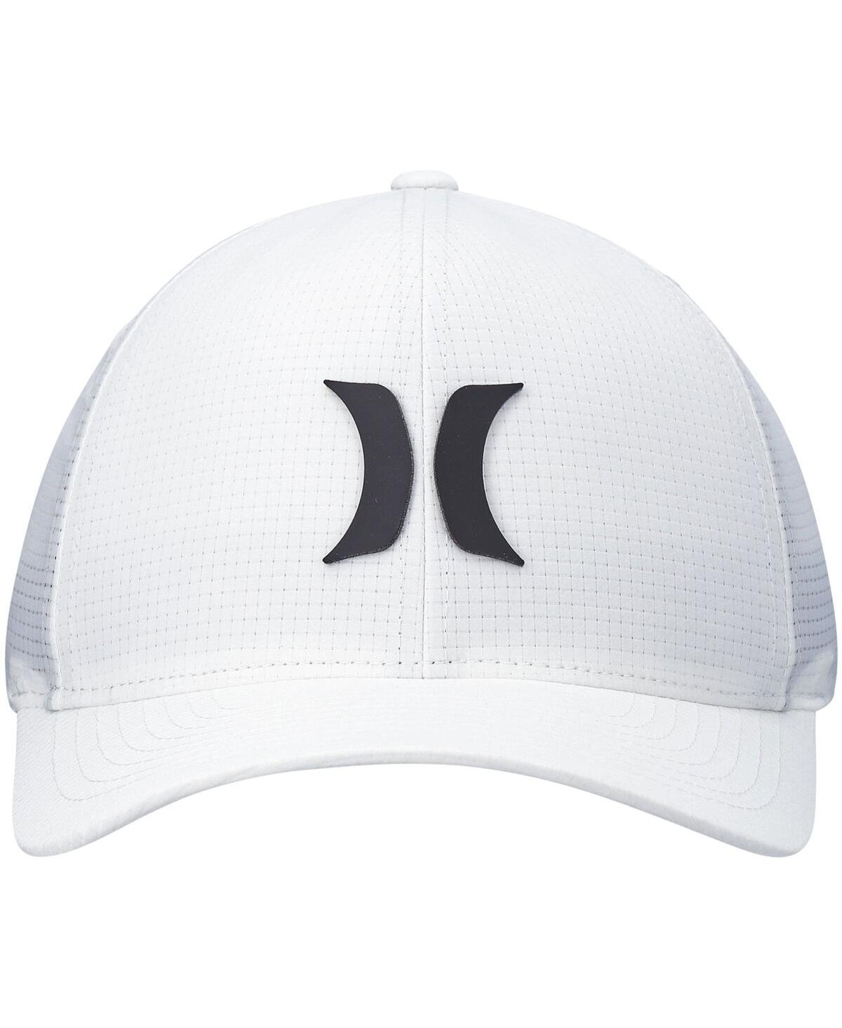 Shop Hurley Men's  White Weld Phantom Flex Hat