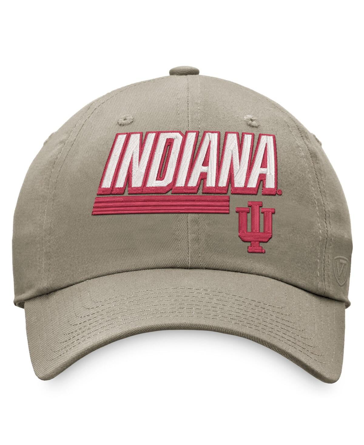 Shop Top Of The World Men's  Khaki Indiana Hoosiers Slice Adjustable Hat