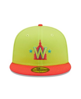 Men's Green and Red Washington Nationals 2008 Inaugural Season Cyber Highlighter 59FIFTY Fitted Hat