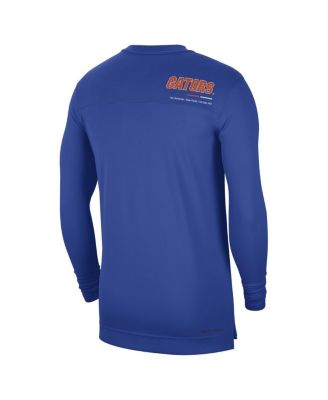 Men's Royal Florida Gators 2022 Coach Performance Long Sleeve V-Neck T-shirt