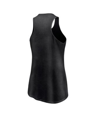 Women's Black Chicago White Sox Simplicity Swing Racerback Scoop Neck Tank Top