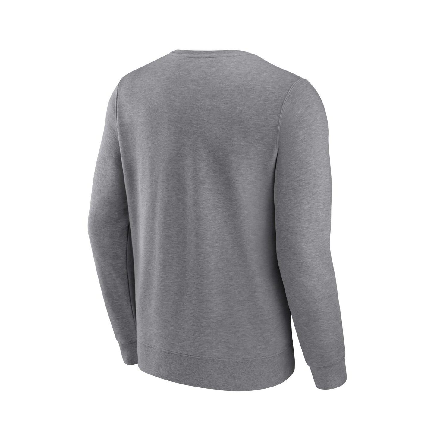 Мужская толстовка Fanatics Heather Gray New York Mets Simplicity Pullover — фото 4
