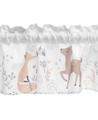 Deer Park Gray Window Valance - Deer/Fox
