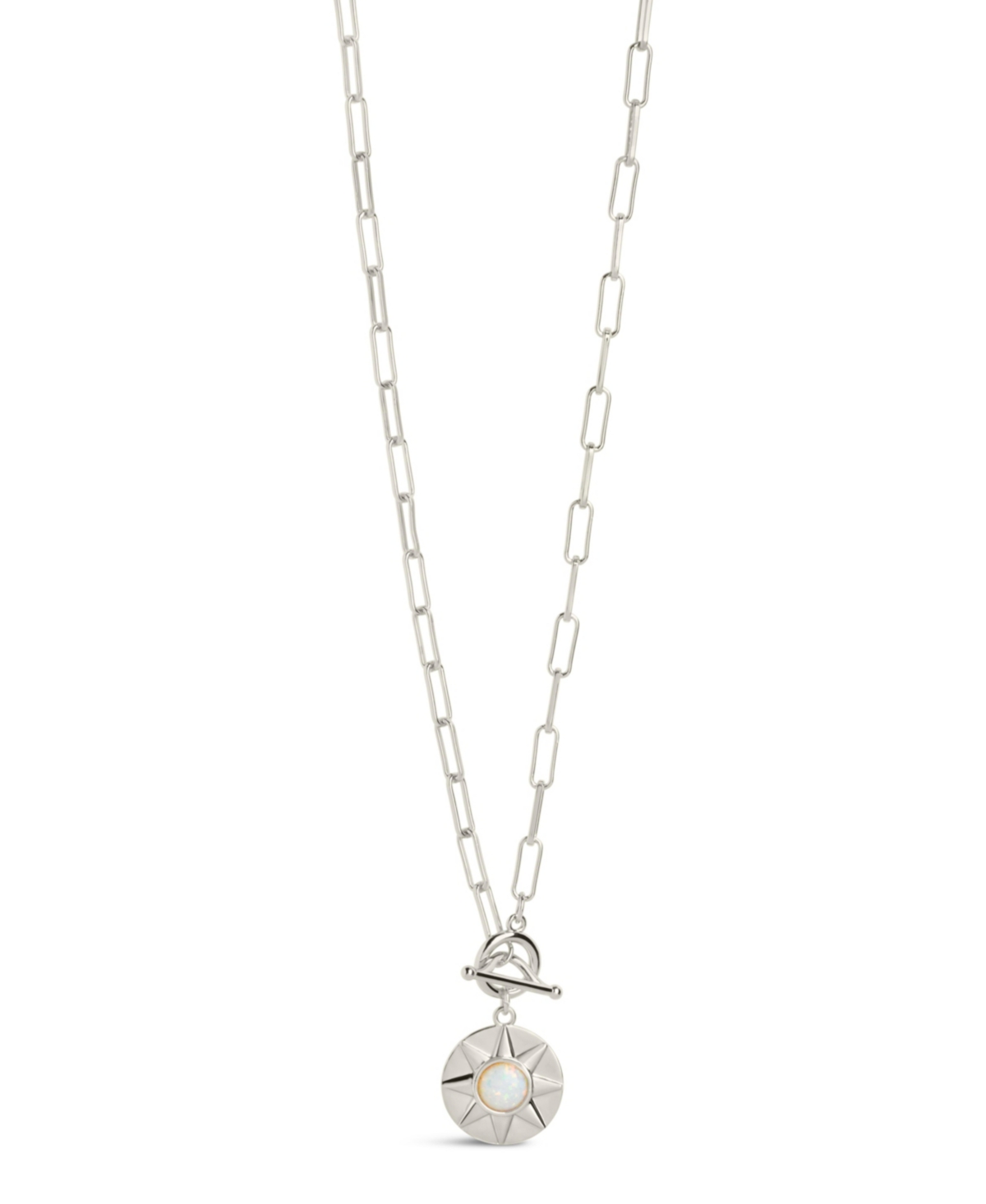 Sterling Forever Sunni Toggle Necklace In Grey