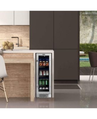12 inch Built In 60 Can Undercounter Stainless Steel Beverage Refrigerator