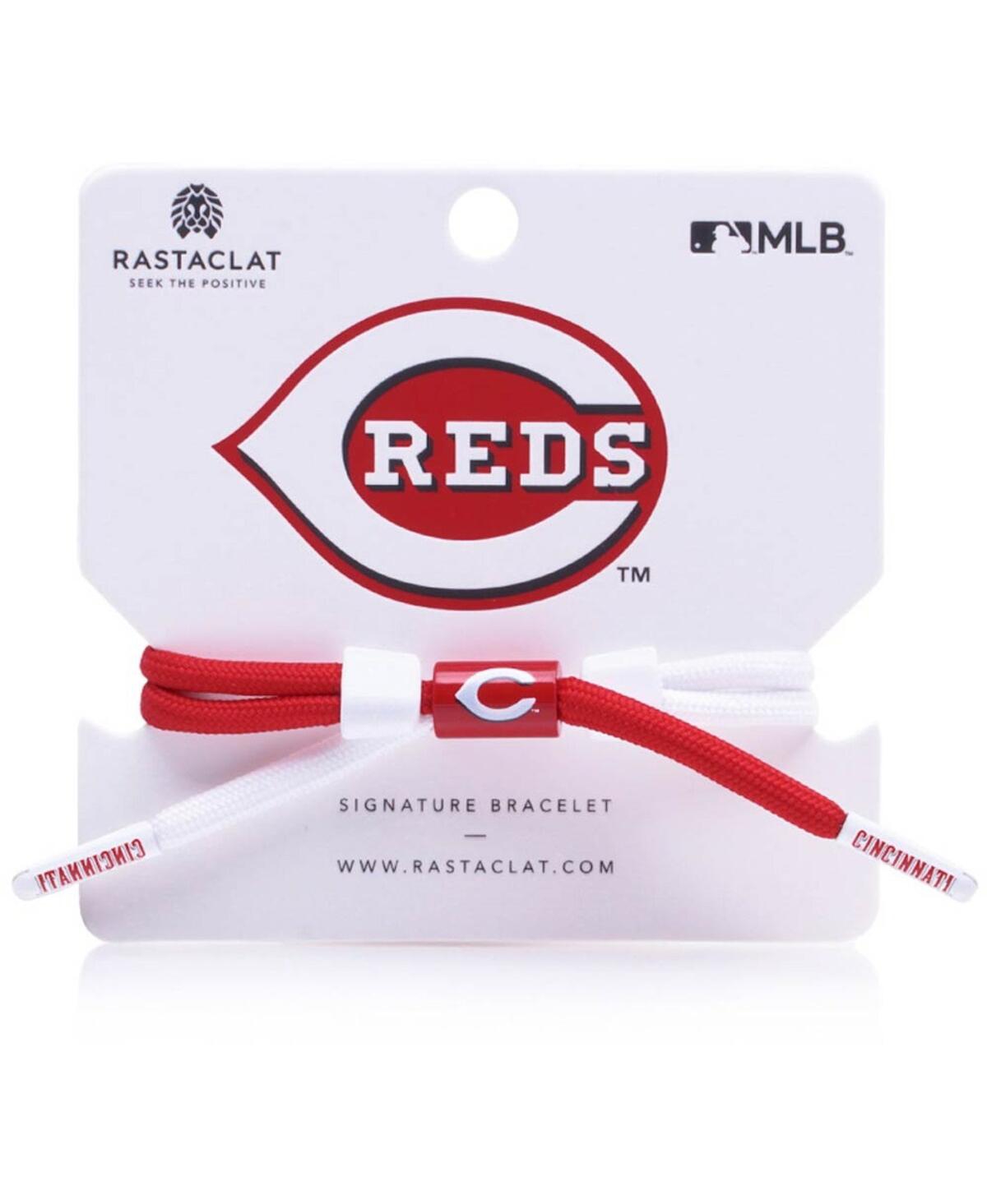 Rastaclat Men's  Cincinnati Reds Signature Outfield Bracelet In Red,white
