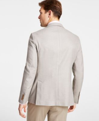Men's Classic Fit Herringbone Woven Sport Coat