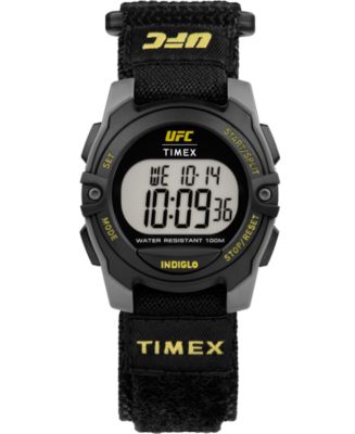 Timex UFC Women's Quartz Rivalry Fabric Black Watch, 33mm - Macy's