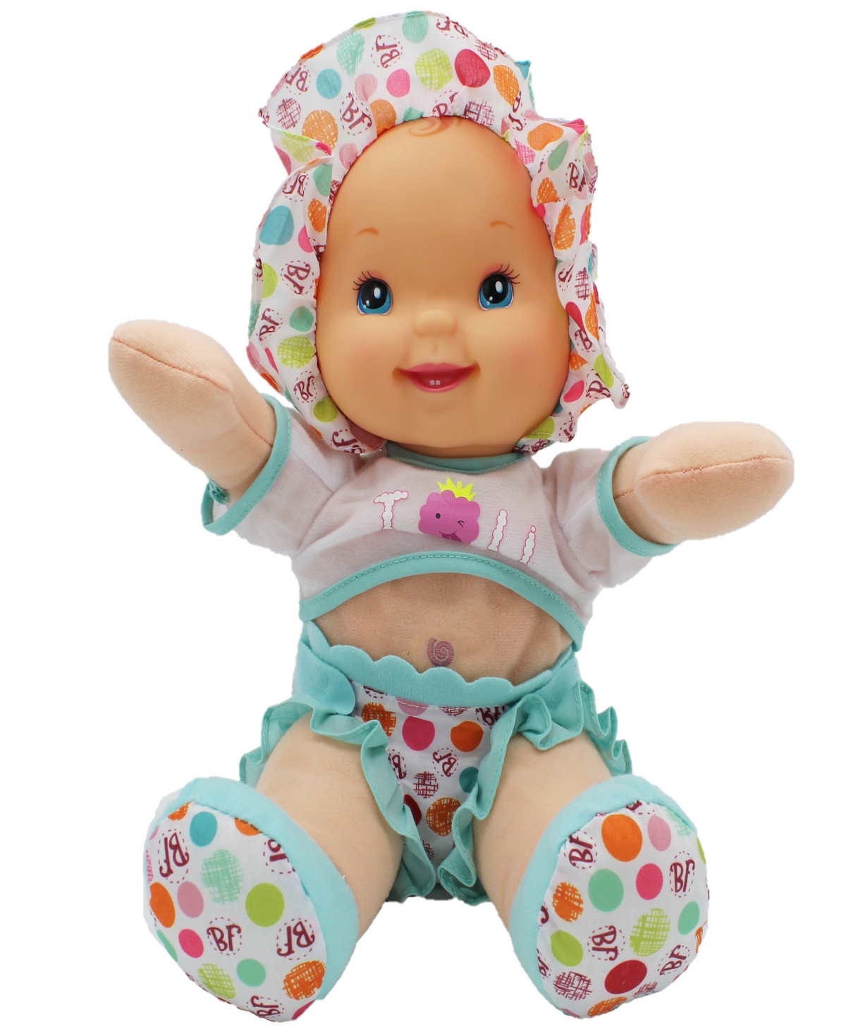 Baby's First By Nemcor Babies' Goldberger Doll Smartie Pants Doll With Raspberry White T-shirt In Multi