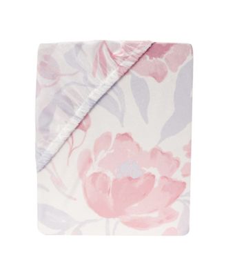 Lavender Floral Baby Fitted Crib Sheet - Pink/Purple