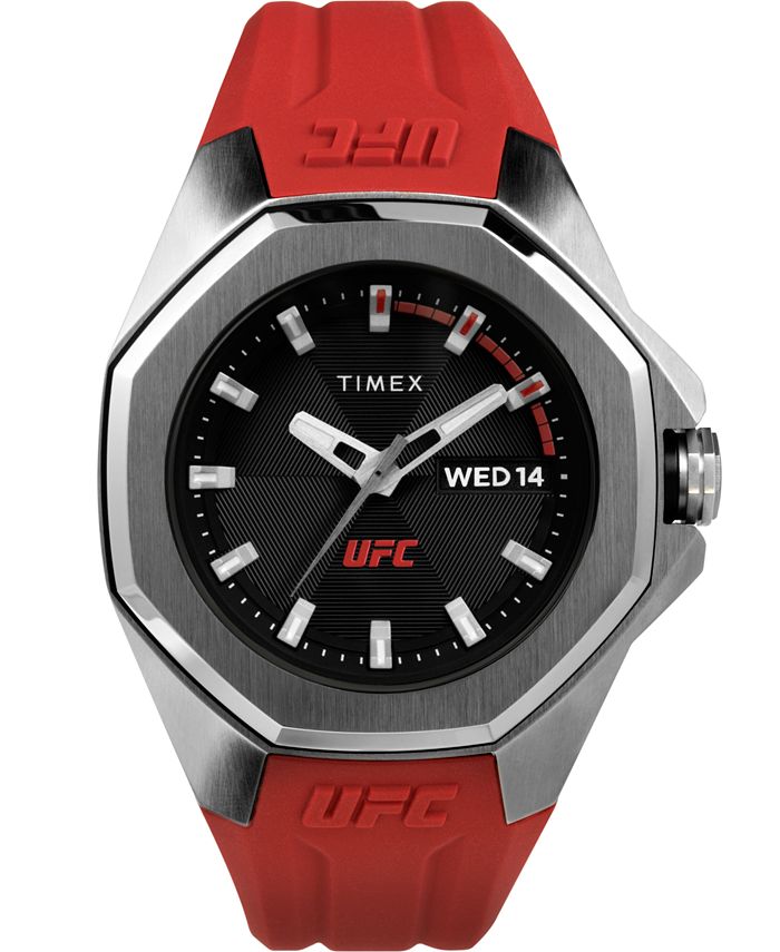 Timex UFC Men s Quartz Pro Silicone Red Watch 44mm Macy s