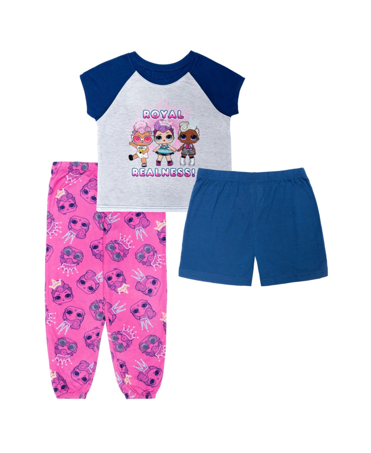 Lol Surprise Little Girls Pajama Set, 3 Piece In Assorted