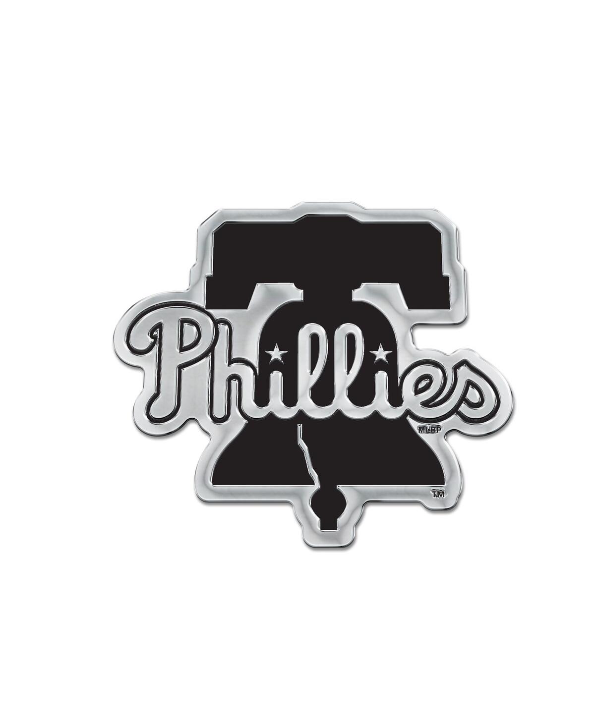 Wincraft Philadelphia Phillies Chrome Car Emblem In Black