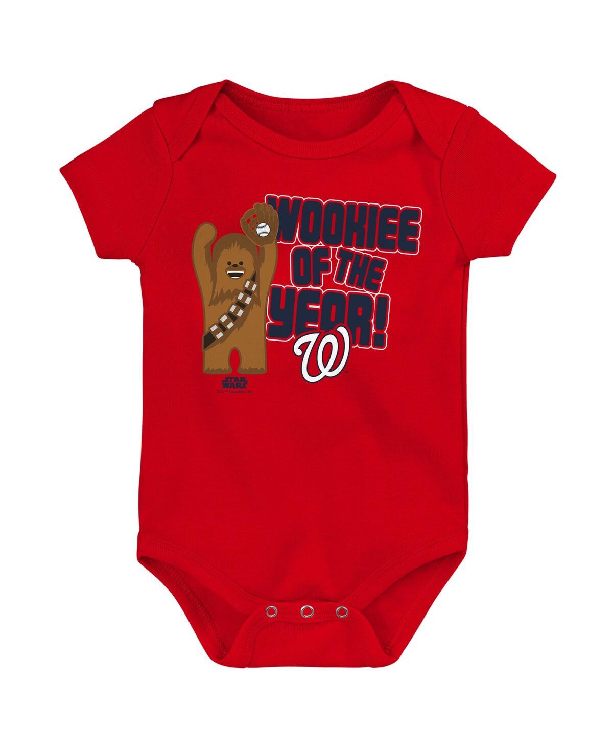 Outerstuff Babies' Newborn And Infant Boys And Girls Red Washington Nationals Star Wars Wookie Of The Year Bodysuit