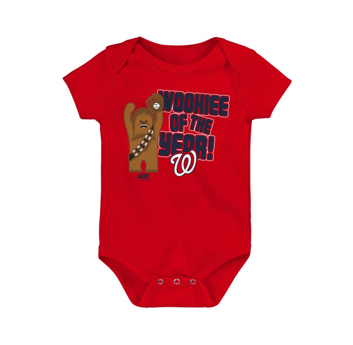 Newborn and Infant Boys and Girls Red Washington Nationals Star Wars Wookie of the Year Bodysuit