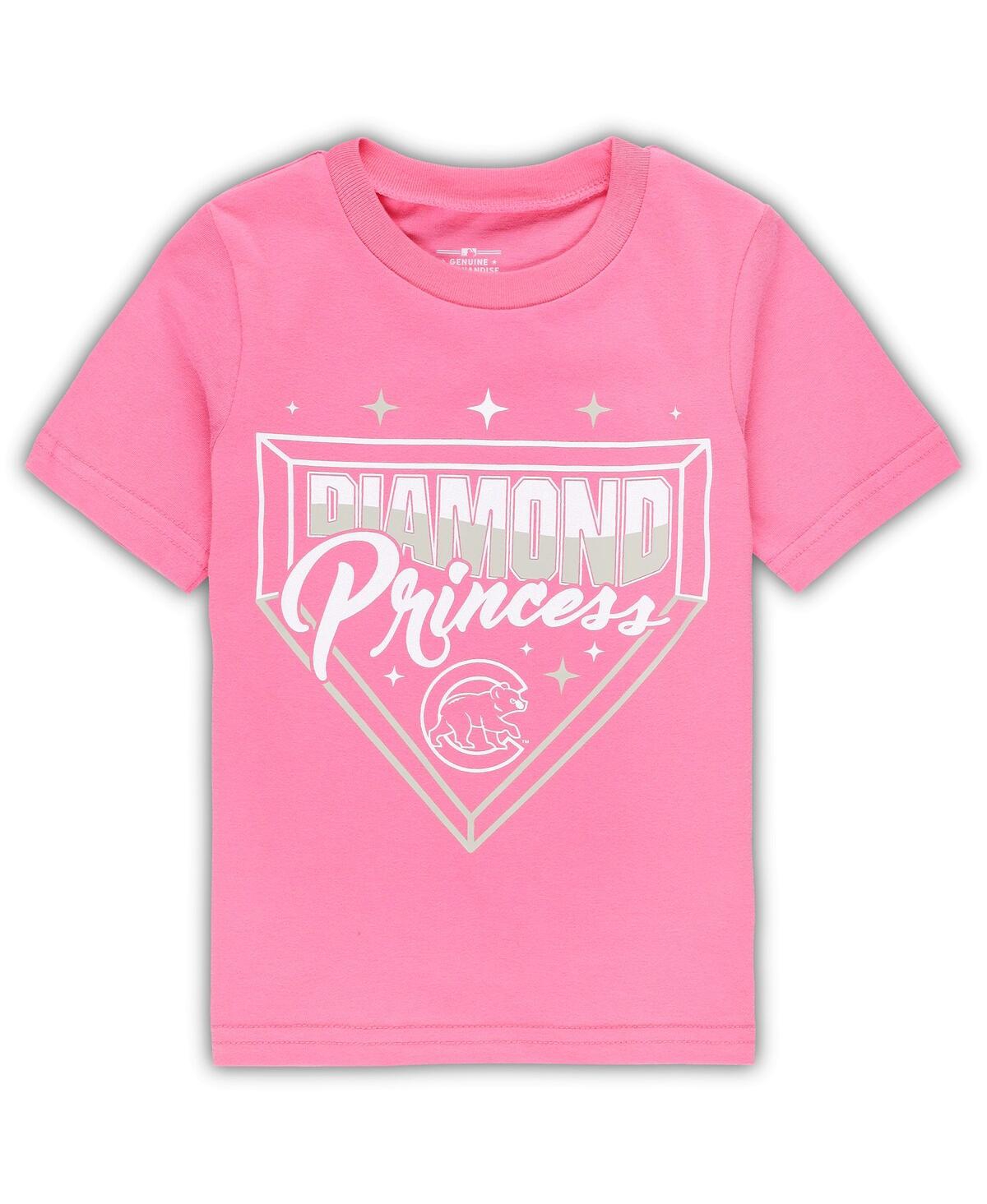 Shop Outerstuff Girls Toddler Pink Chicago Cubs Diamond Princess T-shirt